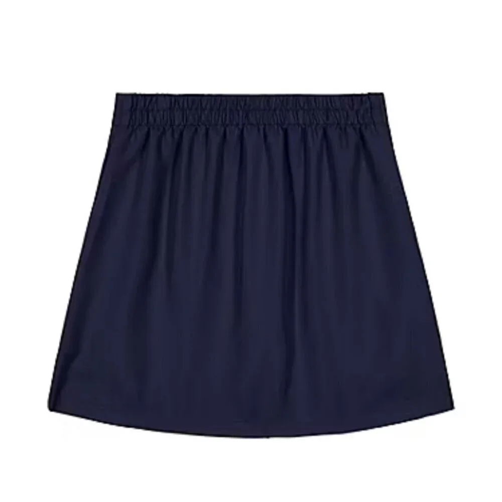Girls Navy Pleated Skirt With Shorts 20.5 Plus By French Toast